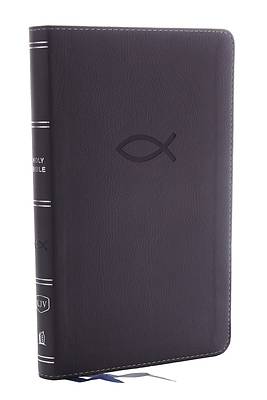 KJV Thinline Bible Youth Edition, Leathersoft, Gray, Red Letter Edition, Comfort Print