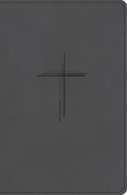 CSB Personal Size Giant Print Bible, Digital Study Edition, Charcoal Suedesoft Leathertouch, Indexed