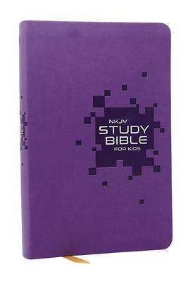 Picture of NKJV Study Bible for Kids, Purple Leathersoft