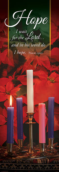 Picture of Hope I Wait for Lord Advent Banner 2x6 Vinyl