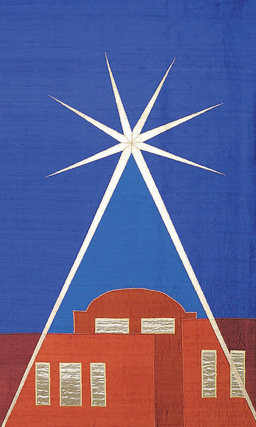 Bethlehem Cobalt Dupioni Pulpit Parament