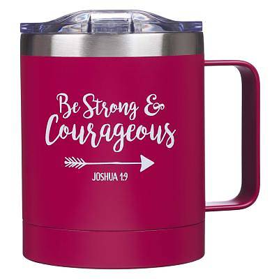 Picture of Mug Stainless Steel Camp Style Be Strong & Courageous Joshua 1:9