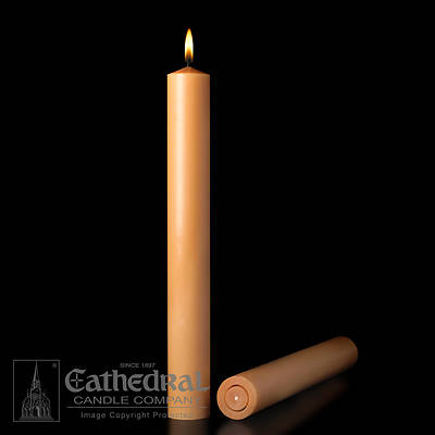 51% Beeswax Altar Candles Cathedral 12 x 2 Pack of 6 All-Purpose End