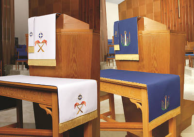 Picture of Reversible Advent/Christmas Four-Piece Parament Set - Blue/White