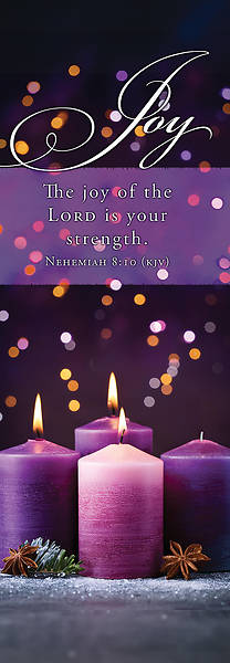 Banner Joy of the Lord Advent 2 x 6 Fabric