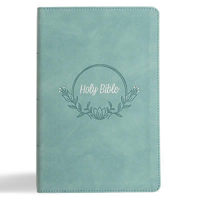 Picture of KJV Large Print Personal Size Reference Bible, Earthen Teal Suedesoft Leathertouch, Indexed