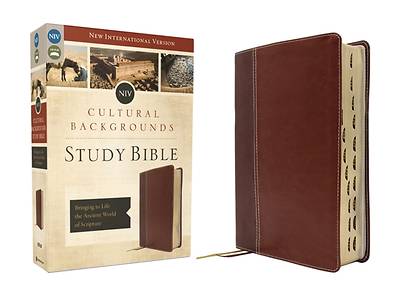 Picture of Niv, Cultural Backgrounds Study Bible (Context Changes Everything), Leathersoft, Brown, Red Letter, Thumb Indexed