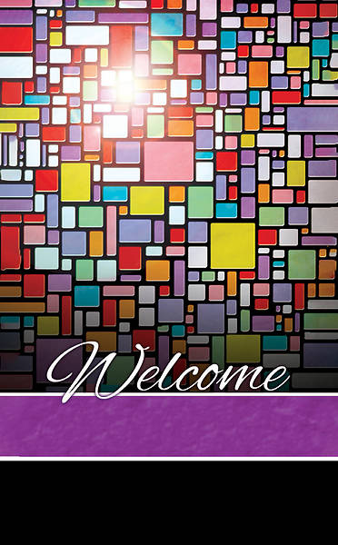 Welcome Stain Glass  3" x 5" Pew Cards