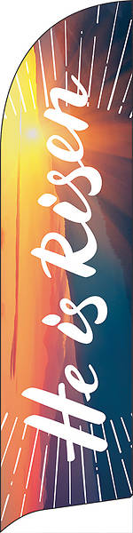 Picture of He is Risen Burst Flag Banner
