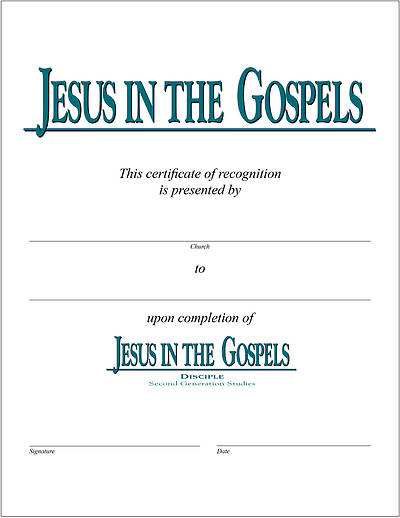 Jesus in the Gospels Certificate [PDF Download]