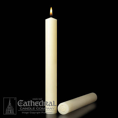 100% Beeswax Altar Candles Cathedral 12 x 2 Pack of 12 All Purpose End