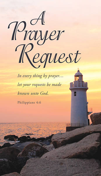 A Prayer Request 3x 5 Pew Cards
