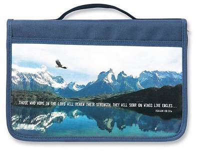 Inspiration Eagle Fabric Large Navy Book & Bible Cover