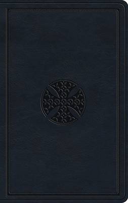 ESV Large Print Value Thinline Bible (Trutone, Navy, Mosaic Cross Design)