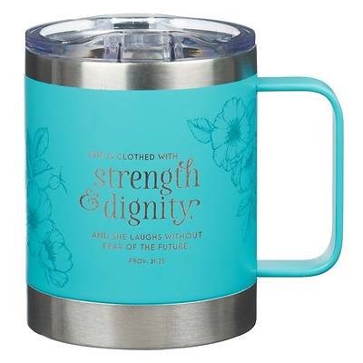 Stainless Steel Mug She Is Clothed with Strength Proverbs 31