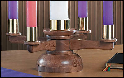 Wooden Tabletop Advent Wreath - Antique Maple Stain