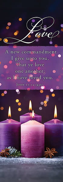 Banner Love a New Commandment Advent 2 x 6 Vinyl