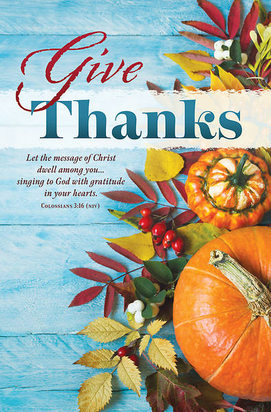 Give Thanks Thanksgiving Regular Size Bulletin