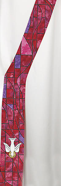Symbols of Faith Series Stained Glass Descending Dove Deacon Stole