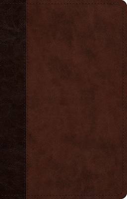 Picture of ESV Large Print Thinline Reference Bible, Red Letter (Trutone, Brown/Walnut, Timeless Design)