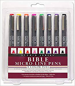 Bible Micro-Line Color Pens (8-Piece Set)