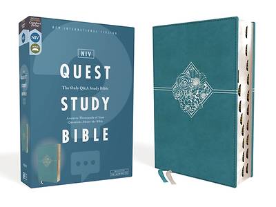 NIV, Quest Study Bible, Leathersoft, Blue, Indexed, Comfort Print