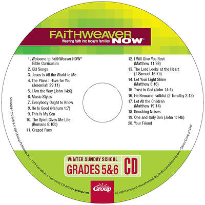 FaithWeaver NOW Grades 5-6 CD Winter 2025-2026