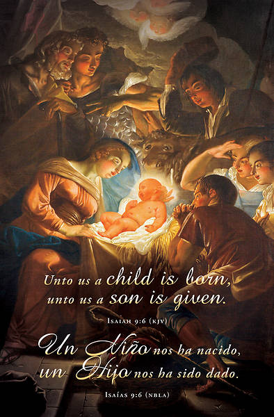 Christmas Unto Us a Child is Born Bulletin Bilingual