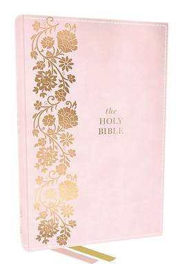 KJV Personal Size Large Print End-Of-Verse Reference Bible, Pink Leathersoft, Red Letter, Comfort Print (Thumb Indexed)