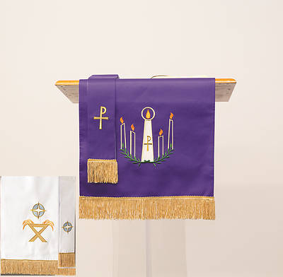 Picture of Reversible Advent/Christmas Two-Piece Parament Set - Purple/White