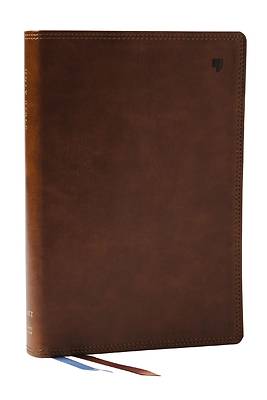 Picture of Net Bible, Large Print Thinline with Cross References, Brown Leathersoft, Comfort Print, (Thumb Indexed)