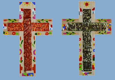 Metallic Cross - Red