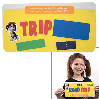 VBS 2025 Road Trip License Plate (Pkg of 12)
