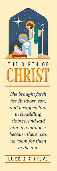 Kids Christmas The Birth of Christ Bookmark
