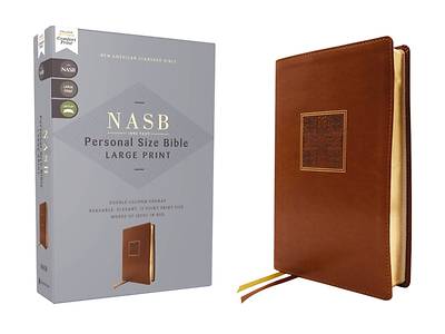 Picture of Nasb, Personal Size Bible, Large Print, Leathersoft, Brown, Red Letter, 1995 Text, Comfort Print