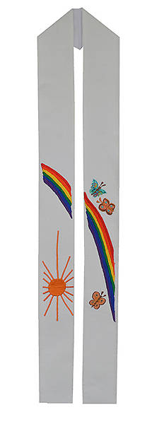 Picture of Fair Trade White Sunburst Stole