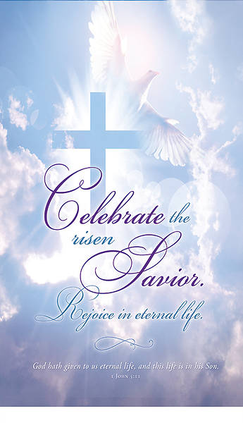 Celebrate the Risen Saviour Easter 3' x 5' Fabric Banner
