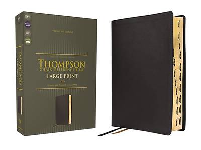 Esv, Thompson Chain-Reference Bible, Large Print, Leathersoft, Black, Red Letter, Thumb Indexed