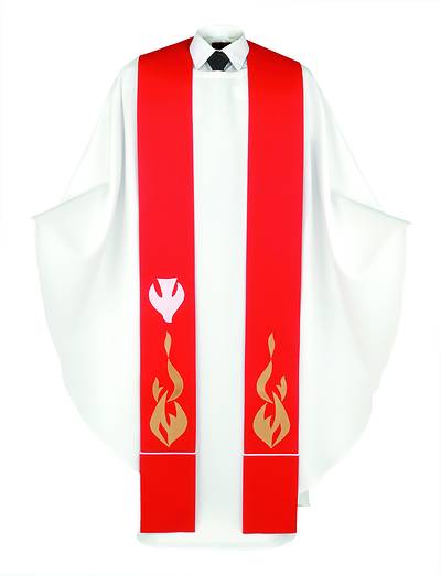 Red Flame Dove Stole