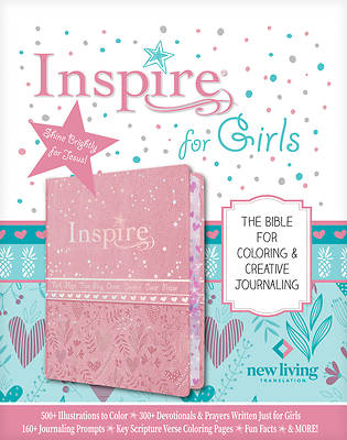 Inspire Bible for Girls NLT (Leatherlike, Pink)