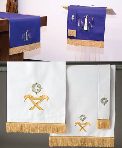 Picture of Reversible Advent/Christmas Four-Piece Parament Set - Purple/White