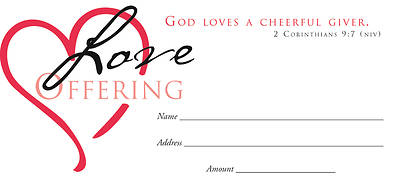 Love Offering Heart Offering Envelope (Package of 100)