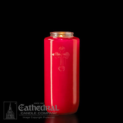 Cathedral 5-Day Glass Offering Candle - Ruby