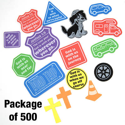 VBS 2025 Road Trip Stay-Put Stickers (Pkg of 500)