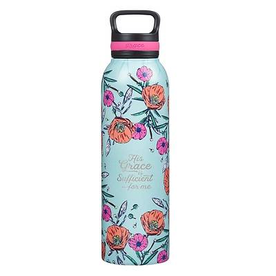 Stainless Steel Water Bottle His Grace Is Sufficient 2 Corinthians 12