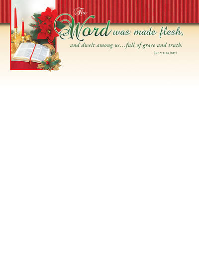 The Word Was Made Flesh Christmas Letterhead