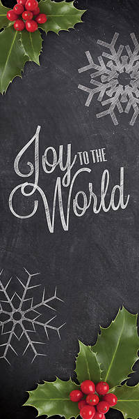 Joy To The World Chalk  2' x 6' Banner