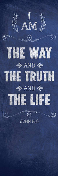 Picture of Chalkboard Art Blue 2' x 6' Banner