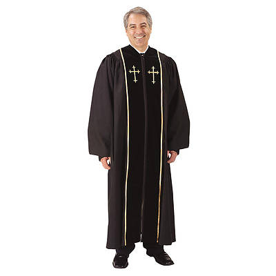 Picture of Murphy Pulpit Robe with Embroidered Gold Crosses