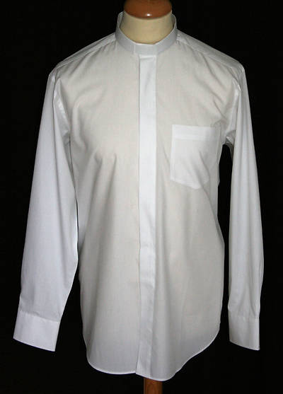 Fair Trade Men's PolyCotton Short Sleeve Tab Collar Clergy Shirt White - 14 1/2"